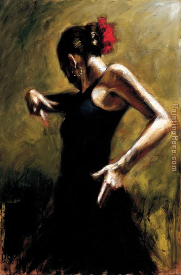 DANCER IN BLACK painting - Fabian Perez DANCER IN BLACK art painting